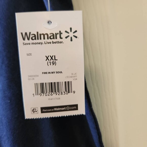 Wound Up Women's "Fire In My Soul" Graphic T-Shirt XXL Navy Blue - Picture 3 of 6